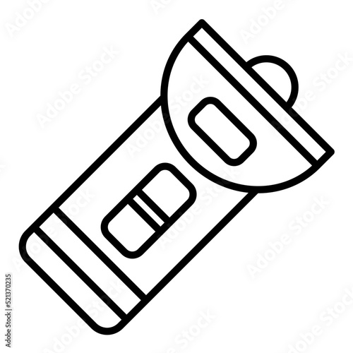 Flashlight Line Icon