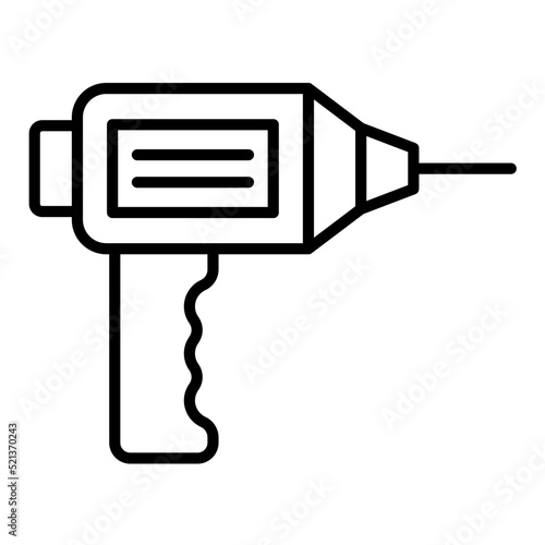 Hand Drill Line Icon