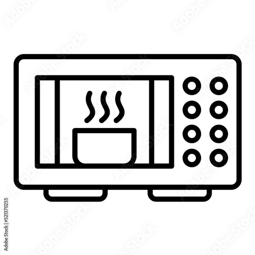 Microwave Line Icon