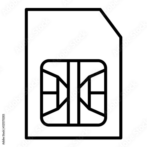 Sim Line Icon