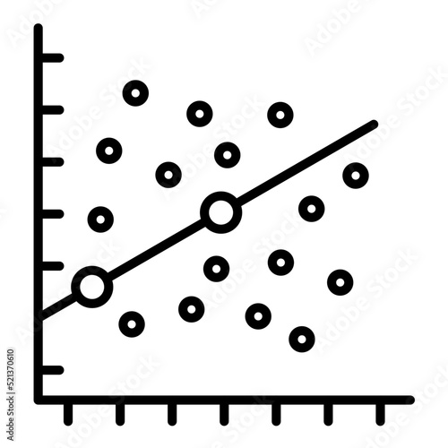 Scatter Plot Line Icon