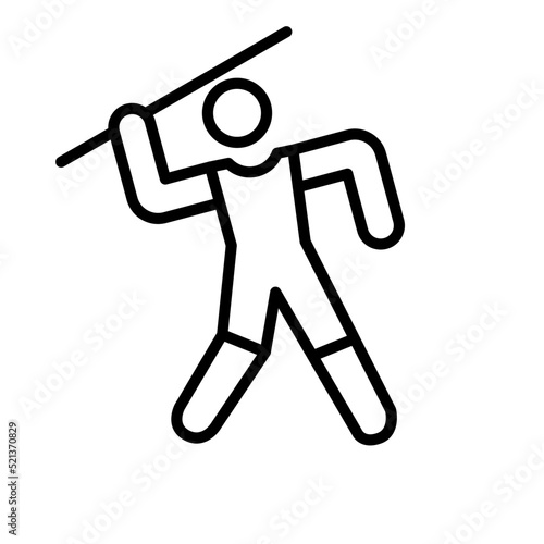 Javelin Line Icon