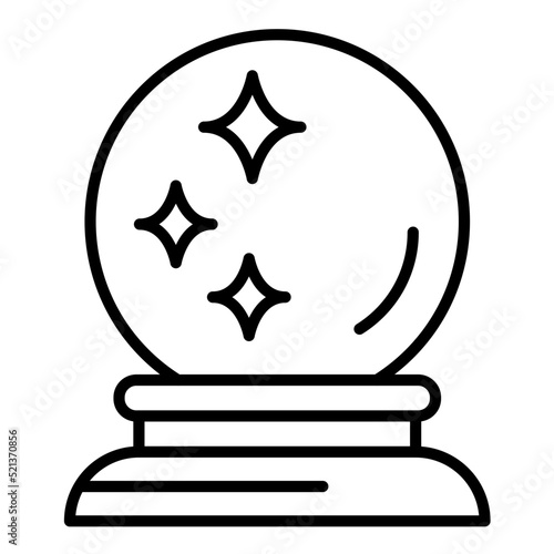 Crystal Ball Line Icon