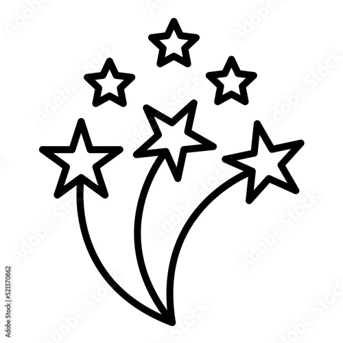 Fireworks Line Icon
