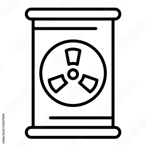Nuclaer Tank Line Icon