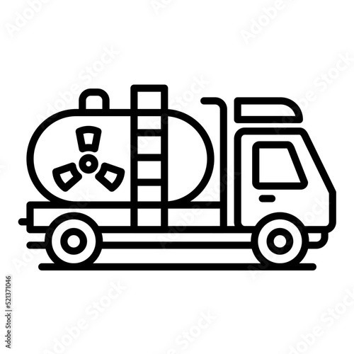 Nuclaer Truck Line Icon photo