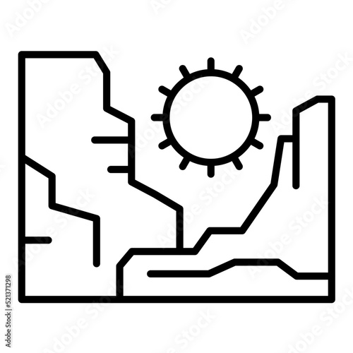 Grand Canyon Line Icon