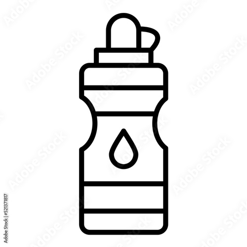Water Bottle Line Icon