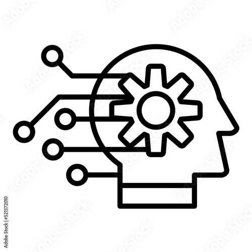 Machine Learning Line Icon