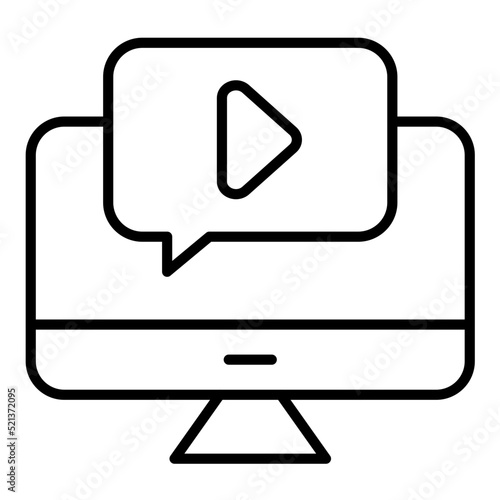 Video Tutorial Line Icon