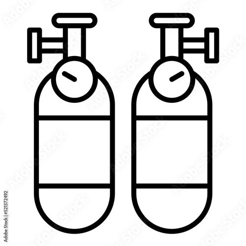 Oxygen Tank Line Icon