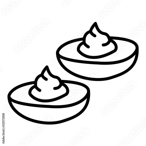 Deviled Eggs Line Icon