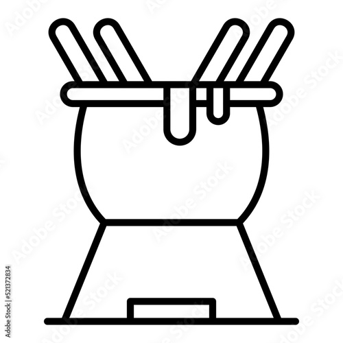 Fondue Line Icon