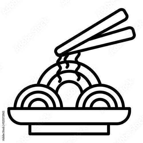 Pad Thai Line Icon