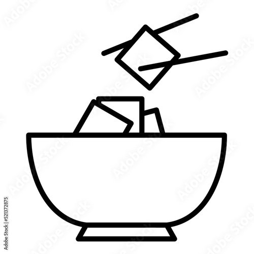 Poke Food Line Icon