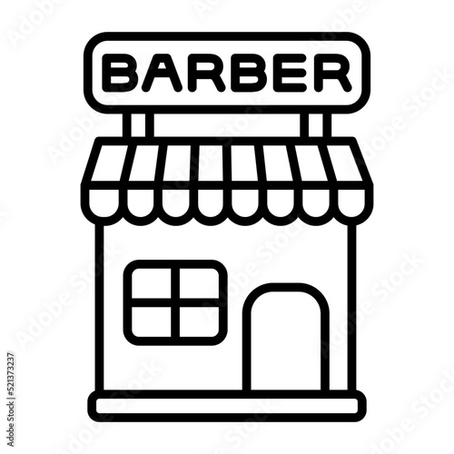 Barber Shop Line Icon