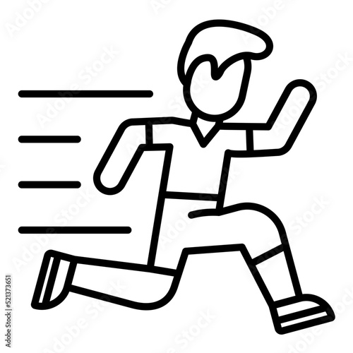 Running Person Line Icon