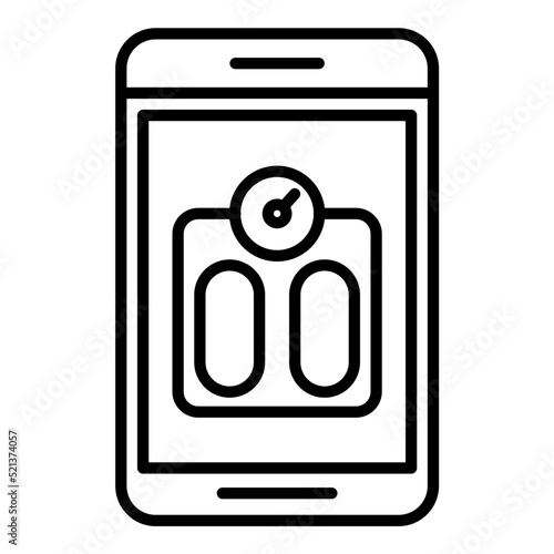 Body Mass Index Line Icon