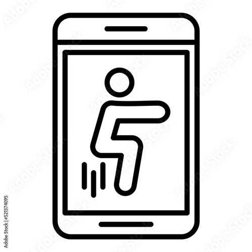 Squat Line Icon