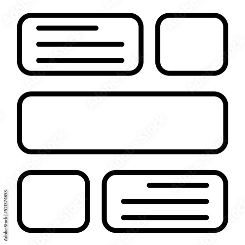 Website Layout Line Icon