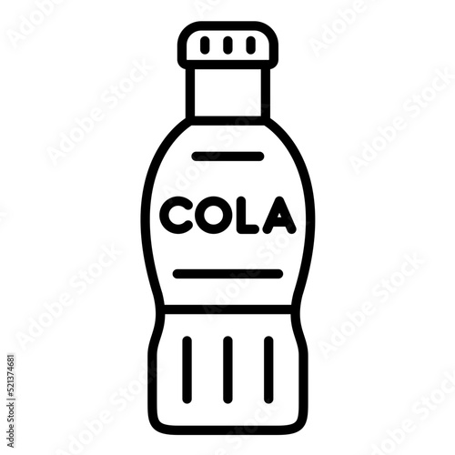 Cola Bottle Line Icon