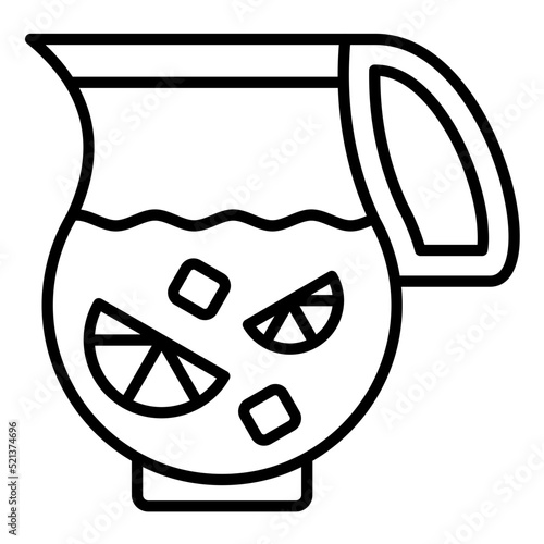 Lemonade Jug Line Icon
