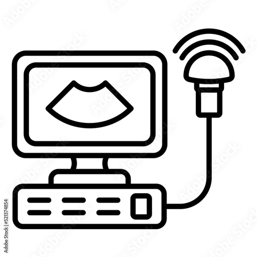 Ultrasonography Line Icon