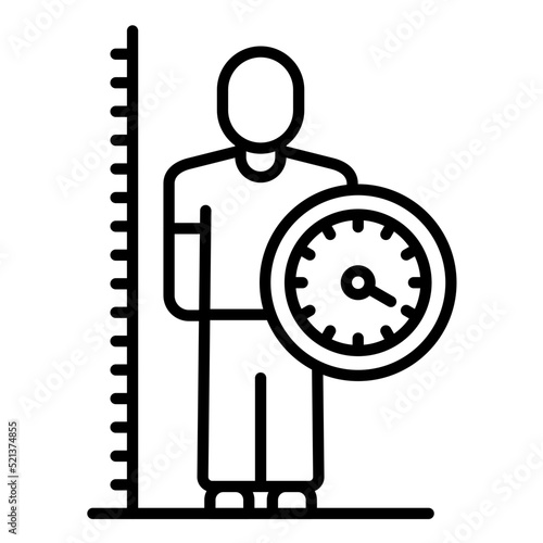 Body Mass Index Line Icon