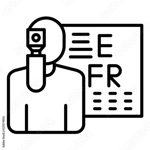 Eye Examination Line Icon