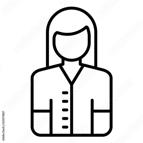 Female Patient Line Icon