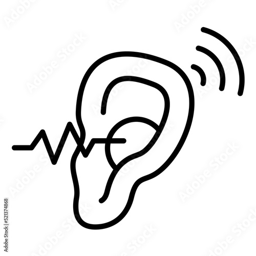 Hearing Checkup Line Icon photo