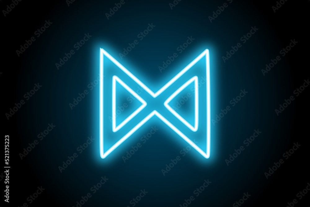 Dagaz norse nordic viking rune glowing neon symbol Dagaz norse nordic viking rune glowing neon symbol
