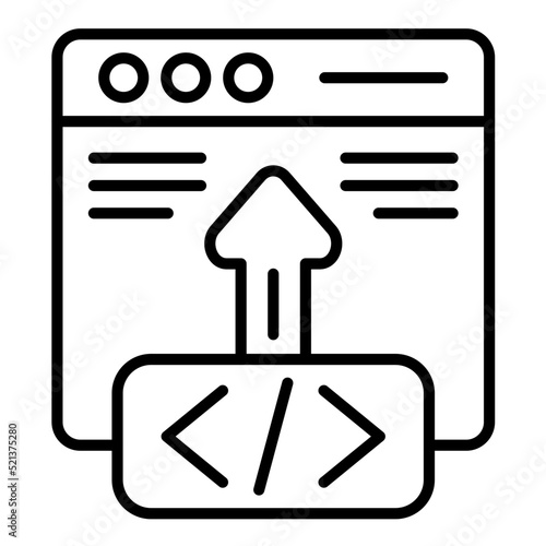 Code Deployment Line Icon