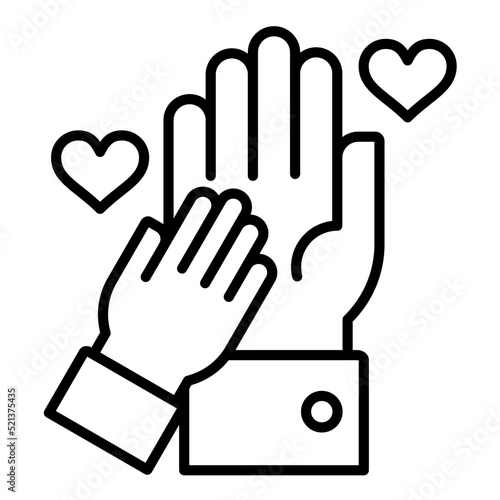 Help Children Line Icon