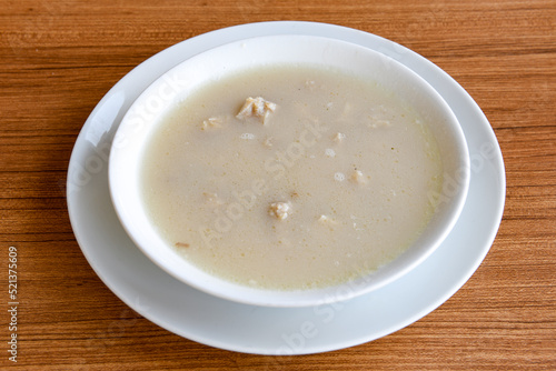 Turkish Traditional Tripe Soup. Iskembe, beyran, kelle paca corbasi.