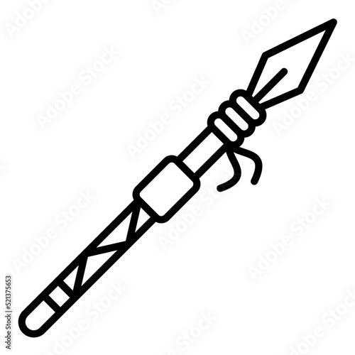Spear Line Icon