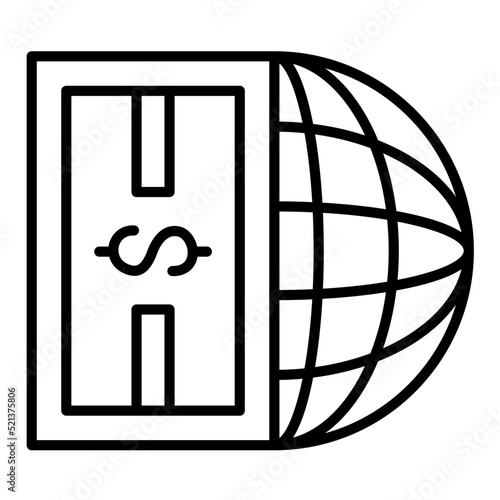 Global Earning Line Icon