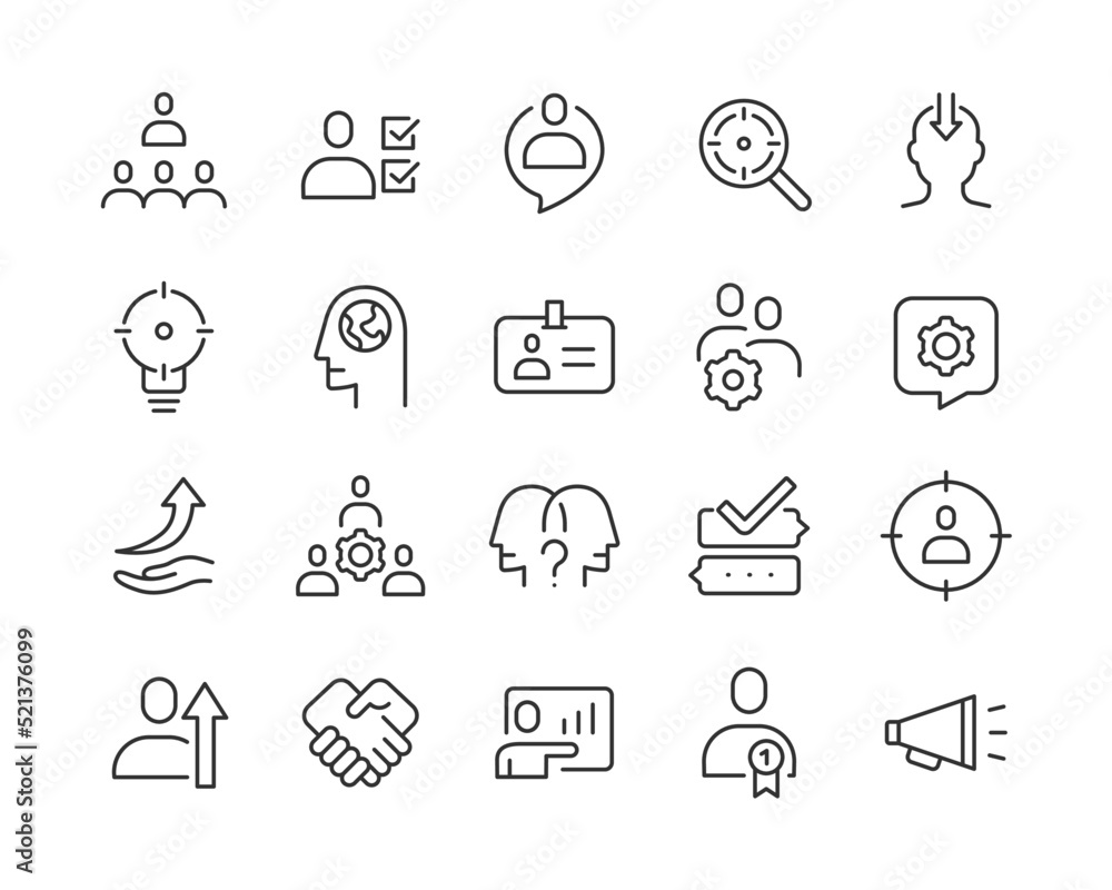 Business Consulting - Editable Stroke Line Icons