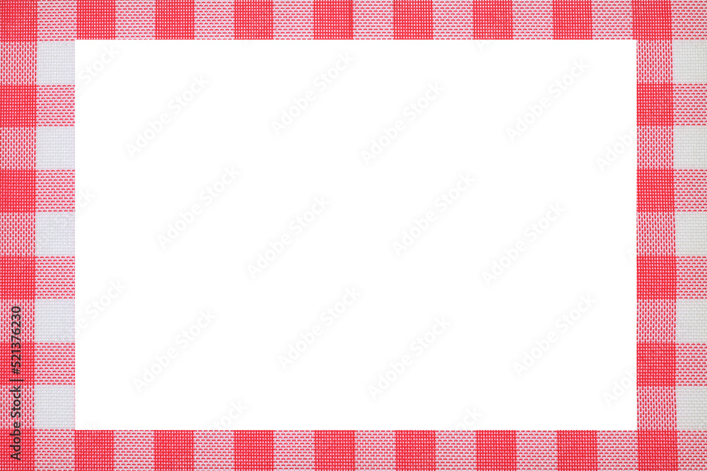 Poster or tablecloth, various uses for restaurant, menu, white and red squares, blank center with copy space, Poster or tablecloth, various uses for restaurant, menu, white and red squares, blank center with copy space,