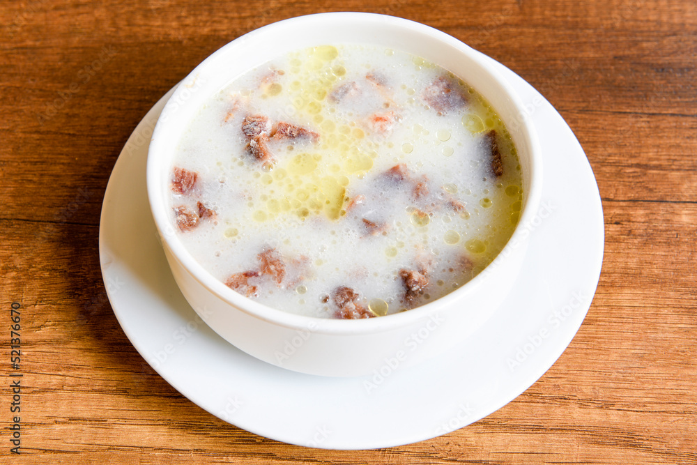 Turkish Traditional Tripe Soup. Iskembe, beyran, kelle paca corbasi. Turkish Traditional Tripe Soup. Iskembe, beyran, kelle paca corbasi.