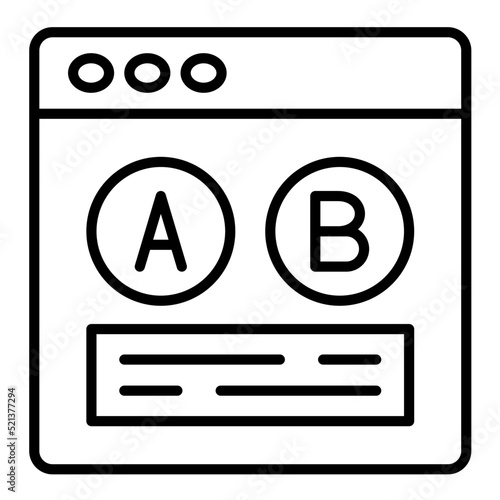 Ab Testing Line Icon
