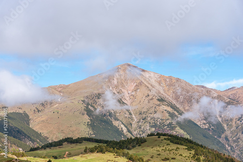 Morning landscape in the high mountains (Peak of Costabona, Pyrenees Mountains)