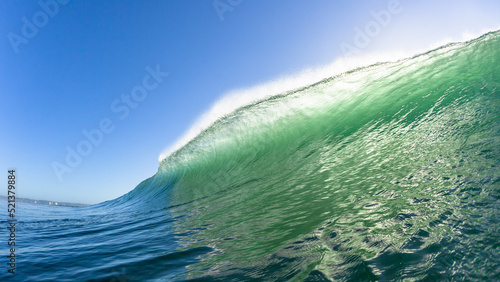 Canvas Print Wave Swimming Close-Up Water Wall Encounter Blue Sky