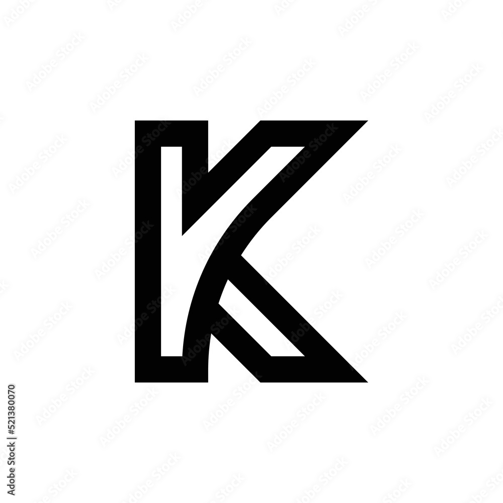 Fototapeta premium modern monogram letter K logo design