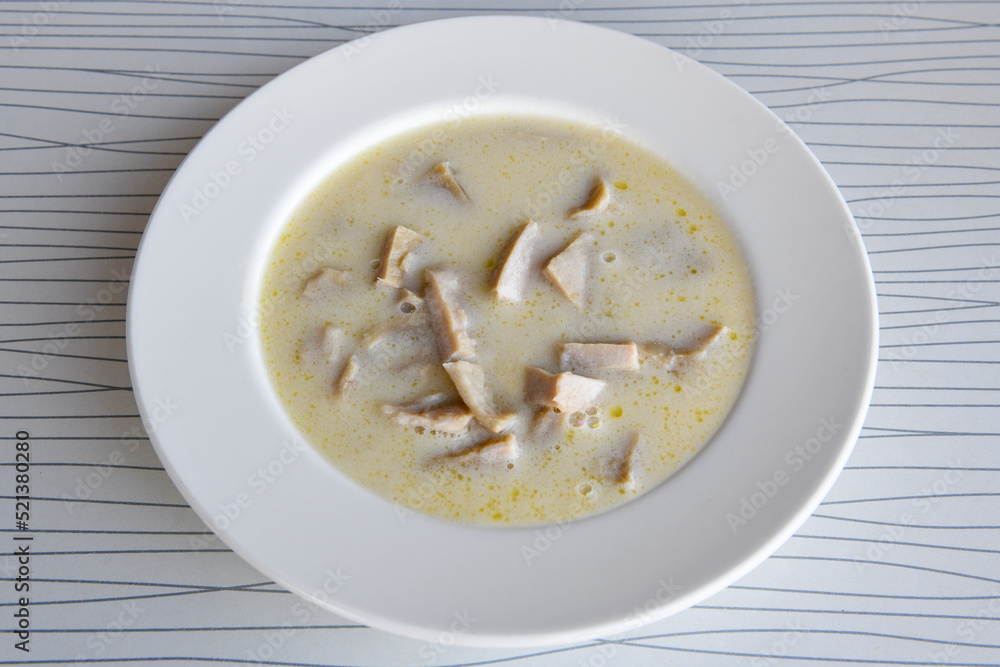 Turkish Traditional Tripe Soup. Iskembe, beyran, kelle paca corbasi. Turkish Traditional Tripe Soup. Iskembe, beyran, kelle paca corbasi.