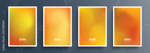 Autumn color blurred backgrounds with soft color gradient for your fall season creative graphic design. Vector illustration.