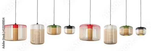 3d render Modern chandelier. isolated on background.