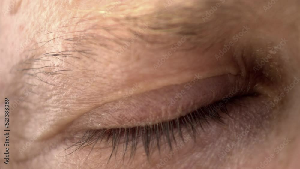 Human eye of a man opening and closing, Sony FS7, 25 fps Human eye of a man opening and closing, Sony FS7, 25 fps