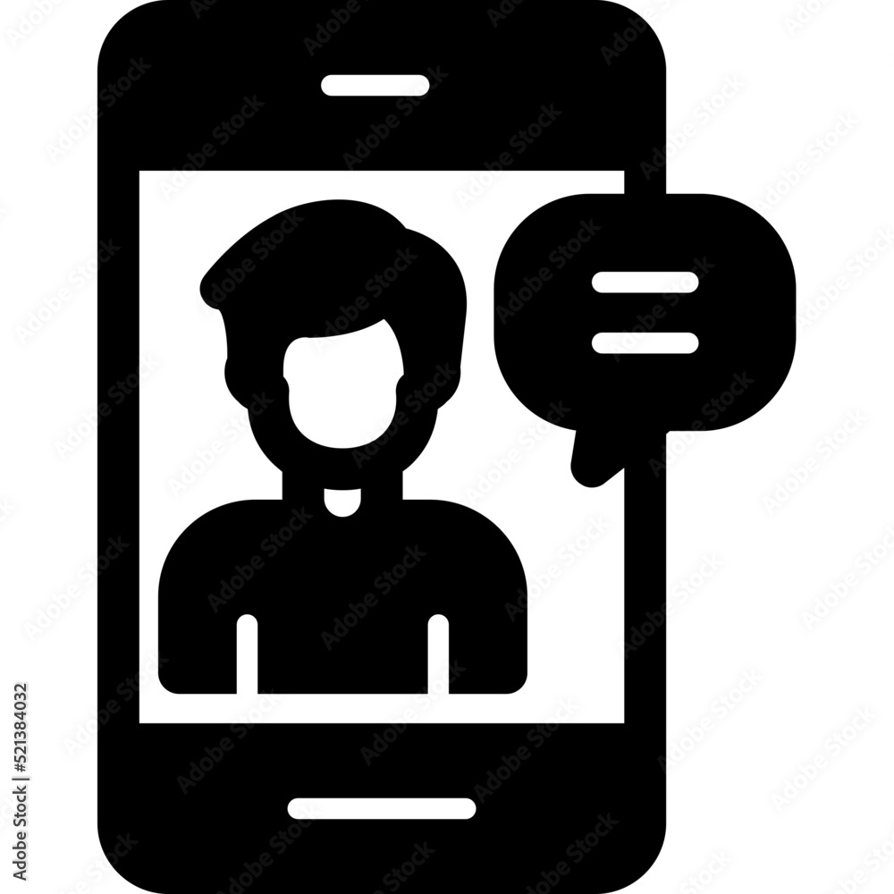 Smartphone Meeting Icon Smartphone Meeting Icon