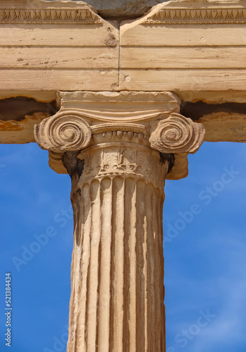 Detal from the acropolis in Athens, Greece